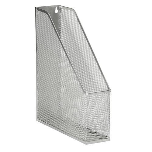 5 Star Office Mesh Magazine Rack Scratch Resistant with Non Marking Rubber Pads A4 Plus Silver