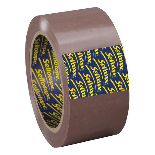 Sellotape+Polypropylene+Packaging+Tape+50mm+x+66m+Brown+%5BPack+6%5D