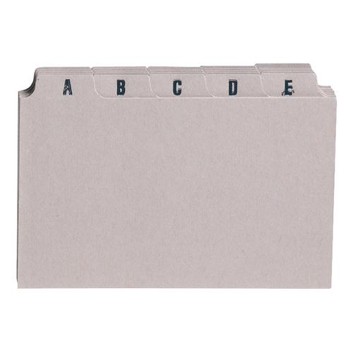 5 Star Office Guide Card Set A-Z 8x5in 25 Cards 203x127mm Buff