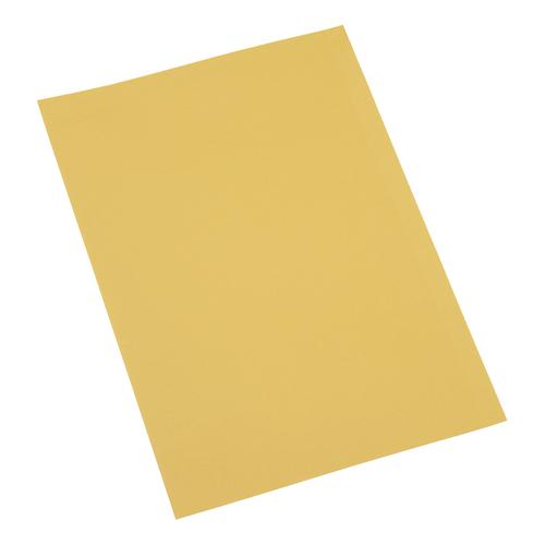 5 Star Office Square Cut Folder Recycled 250gsm Foolscap Yellow [Pack 100]