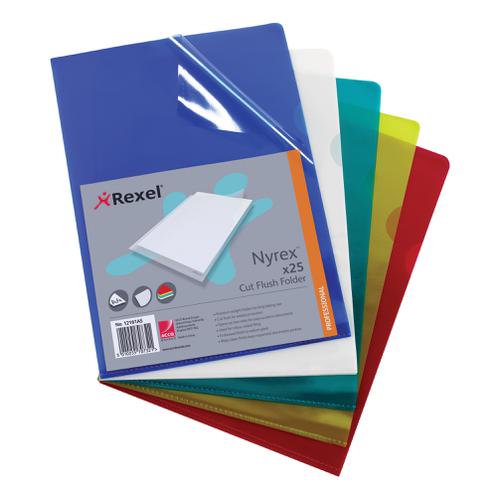 Rexel+Nyrex+Folder+Cut+Flush+A4+Green+Ref+12161GN+%5BPack+25%5D