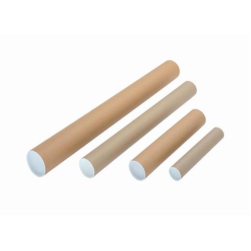 Postal Tube Cardboard with Plastic End Caps A4-A3 L330xDia.50mm RBL10518 [Pack 25]