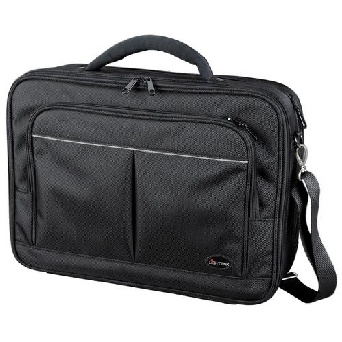 Lightpak Executive Laptop Bag Padded Multi-section Nylon Capacity 17in Black Ref 46029