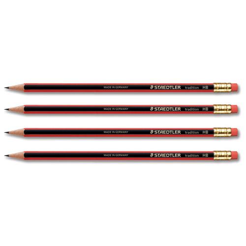 Staedtler+110+Tradition+Pencil+with+Eraser+PEFC+HB+Ref+112HBRT+%5BPack+12%5D