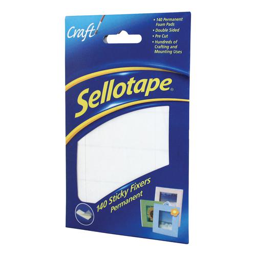 Sellotape+Sticky+Fixers+Double-sided+12x25mm+140+Pads+Ref+1445422+%5BPack+6%5D