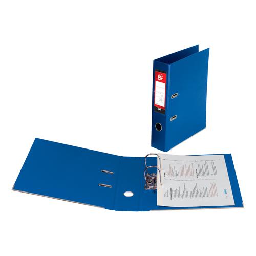 5 Star Office Lever Arch File Polypropylene Capacity 70mm A4 Blue [Pack 10]