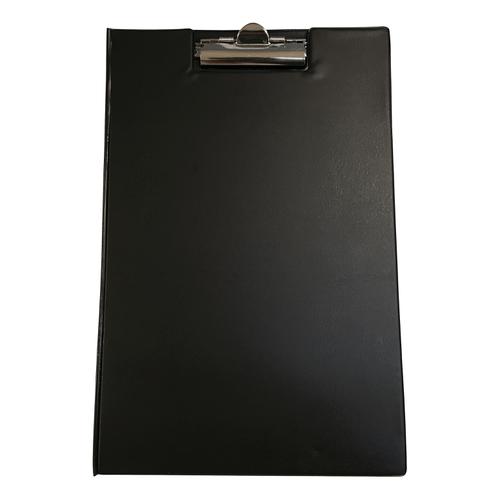 5+Star+Office+Clipboard+Fold+Over+Executive+PVC+Finish+with+Pocket+Foolscap+Black