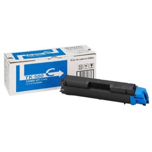 Kyocera TK-580C Laser Toner Cartridge Page Life 2800pp Cyan Ref 1T02KTCNL0
