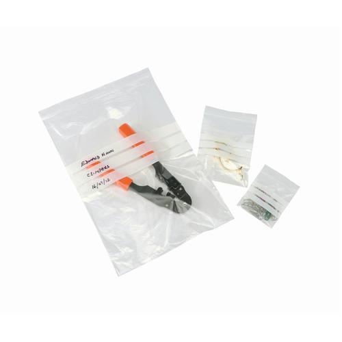 Grip Seal Polythene Bags Resealable Write On 40 Micron 229x324mm PGW132 [Pack 1000]