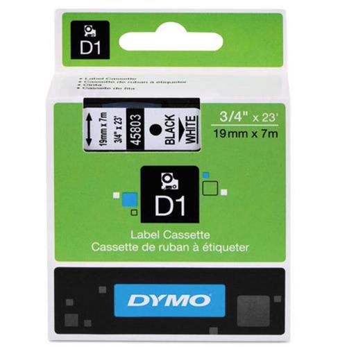 Dymo D1 Tape for Electronic Labelmakers 19mmx7m Black on White Ref 45803  S0720830 – Office DEPOT Ireland –