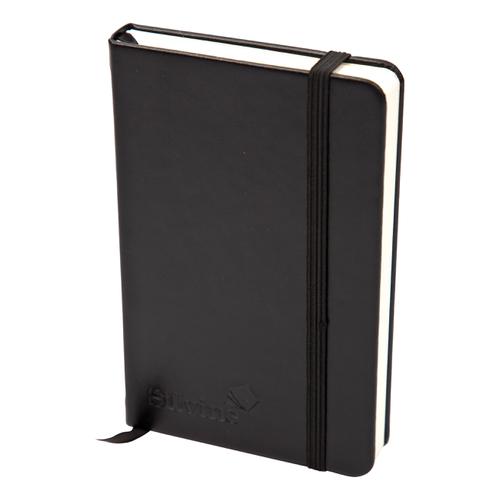 Silvine Executive Soft Feel Notebook 80gsm Ruled with Marker Ribbon 160pp A4 Black Ref 198BK