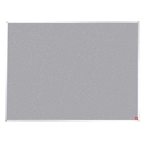 5+Star+Office+Felt+Noticeboard+with+Fixings+and+Aluminium+Trim+W1800xH1200mm+Grey