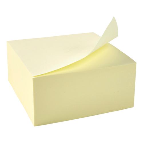 5 Star Office Re-Move Notes Cube Pad of 400 Sheets 76x76mm Yellow