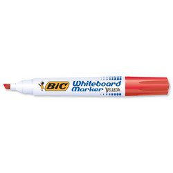 Bic+Velleda+1751+Whiteboard+Marker+Chisel+Tip+Line+Width+3.7-5.5mm+Red+Ref+904948+%5BPack+12%5D