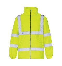 High-Vis Fleece Jacket Poly with Zip Fastening Small Yellow Ref CARFSYS