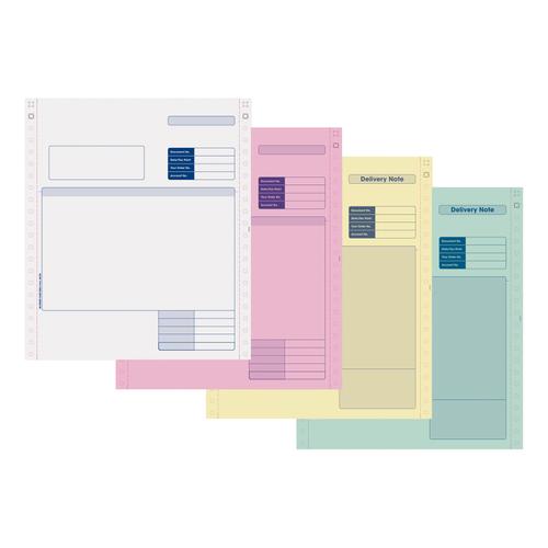 Sage+Compatible+Invoice+4+Part+NCR+Paper+with+Tinted+Copies+Ref+SE04+%5BPack+500%5D