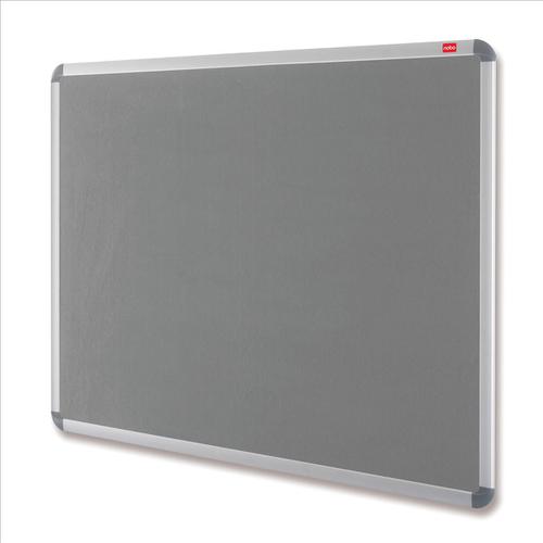 **Nobo EuroPlus Felt Noticeboard with Fixings and Aluminium Frame W1500xH1000mm Grey Ref 30234146