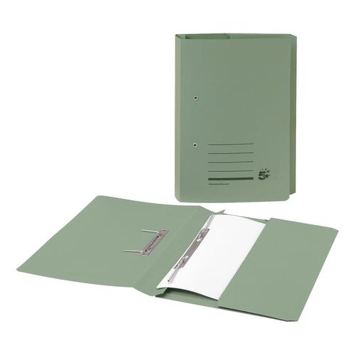 5+Star+Office+Transfer+Spring+Pocket+File+Recycled+Mediumweight+285gsm+Foolscap+Green+%5BPack+25%5D