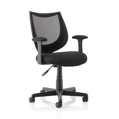 5 Star Office Gleam SoHo Mesh Operators Chair Black 470x480x410-510mm