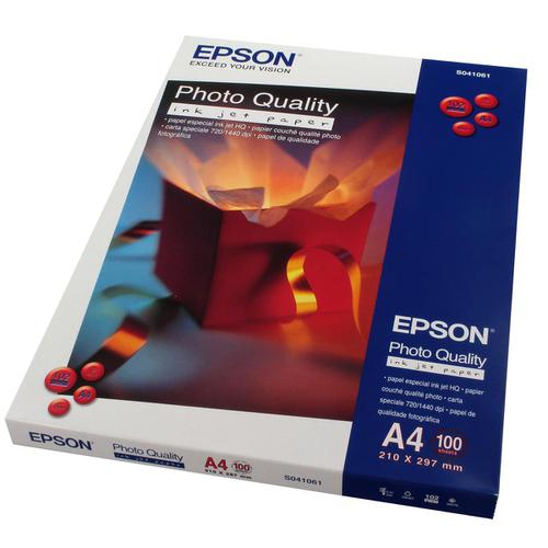 Epson+Photo+Quality+Inkjet+Paper+Matt+102gsm+Max.1440dpi+A4+White+Ref+C13S041061+%5B100+Sheets%5D
