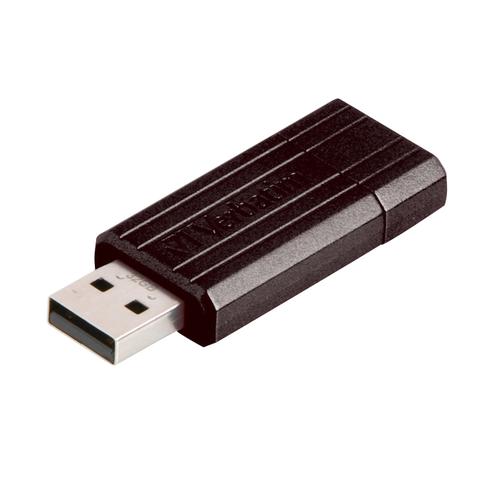 Verbatim+Pinstripe+USB+Drive+2.0+Retractable+16GB+Black+Ref+49063