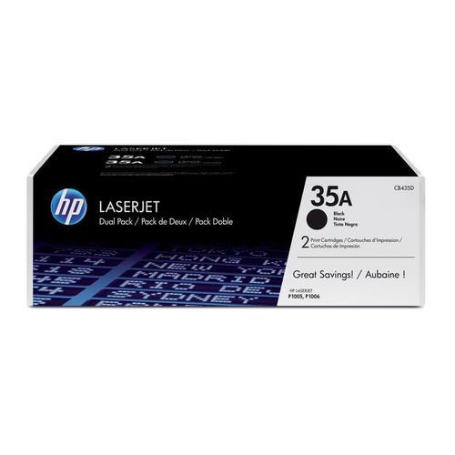 HP 35A Laser Toner Cartridge Page Life 1500pp Black Ref CB435AD [Pack 2]