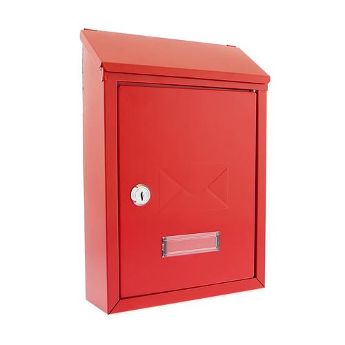 Post+or+Suggestion+Box+Wall+Mountable+with+Fixings+223x86x320mm+Red