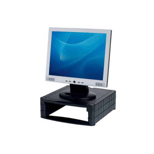 Monitor+Screen+Riser+34-100mm+Storage+Stackable+20kg+Load+Black