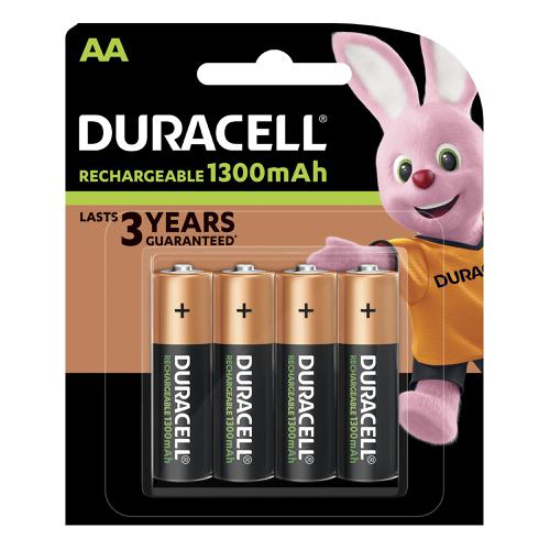 Duracell+Battery+Rechargeable+Accu+NiMH+1300mAh+AA+Ref+81367177+%5BPack+4%5D