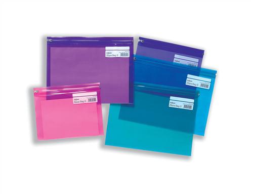 Snopake+Zippa+Bag+Plastic+Folder+Zip+Pull+Flexible+A4+Assorted+Ref+14141+%5BPack+25%5D