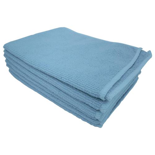 5+Star+Facilities+Microfibre+Cleaning+Cloth+Colour-coded+Multi-surface+Blue+%5BPack+6%5D