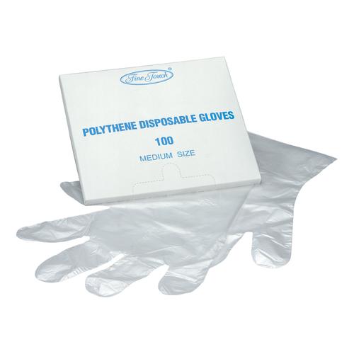 Fine Touch Disposable Gloves Polythene Ref P09774 [Pack 100]