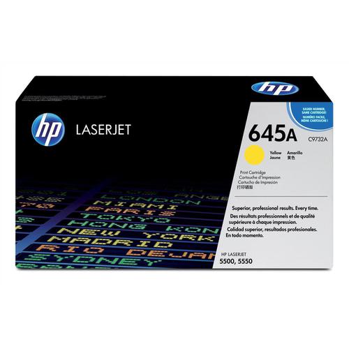 HP 645A Laser Toner Cartridge Page Life 12000pp Yellow Ref C9732A