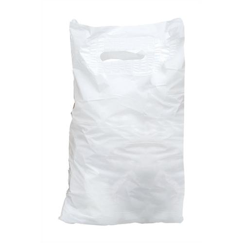 Carrier+Bags+Polythene+Patch+Handle+30+microns+381x457x76mm+gusset+White+%5BPack+500%5D