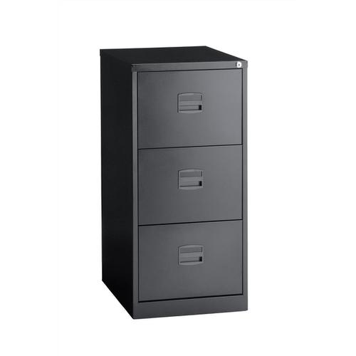 Trexus+3+Drawer+Filing+Cabinet+470x622x1016mm+Black+Ref+632694