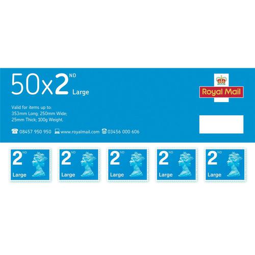 Royal+Mail+Second+Class+Large+Letter+Stamps+%5BPack+50%5D