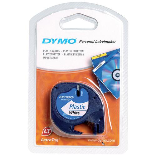 Dymo+LetraTag+Tape+Plastic+12mmx4m+Pearl+White+Ref+S0721660