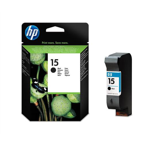 Hewlett Packard [HP] No.15 Inkjet Cartridge High Yield Page Life 500pp 25ml Black Ref C6615DE