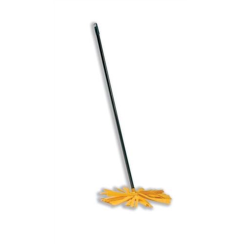 Addis+Complete+Cloth+Mop+Head+%26+Handle+With+Yellow+Socket+and+Thick+Absorbent+Strands+Ref+510246