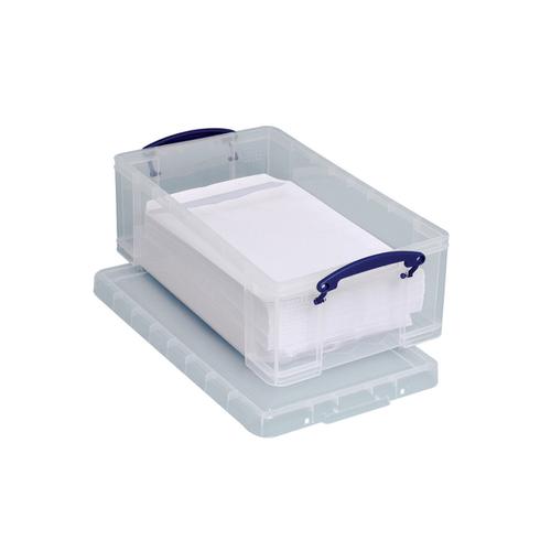 Really+Useful+Storage+Box+Plastic+Lightweight+Robust+Stackable+12+Litre+W270xD465xH155mm+Clear+Ref+12C