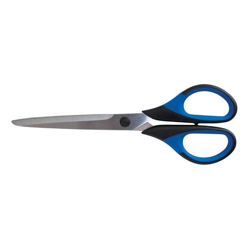 5+Star+Elite+Scissors+with+Rubber+cushioned+Comfort+Grip+Stainless+Steel+Blades+180mm+Blue%2FBlack