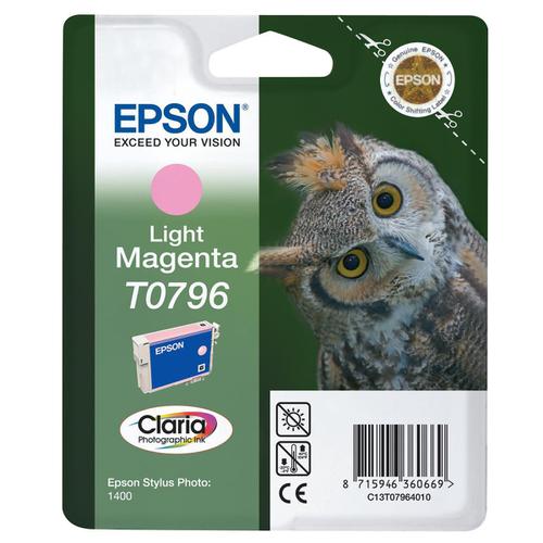 Epson T0796 Inkjet Cartridge Owl High Yield Page Life 975pp 11ml Light Magenta Ref C13T07964010