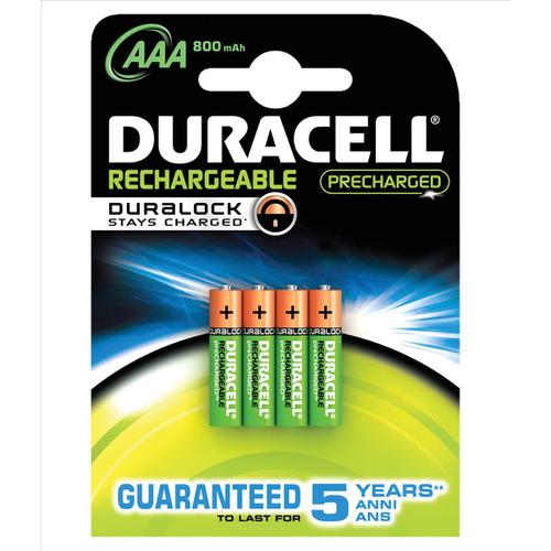 Duracell+Stay+Charged+Battery+Long-life+Rechargeable+850mAh+AAA+Size+1.2V+Ref+81364755+%5BPack+4%5D