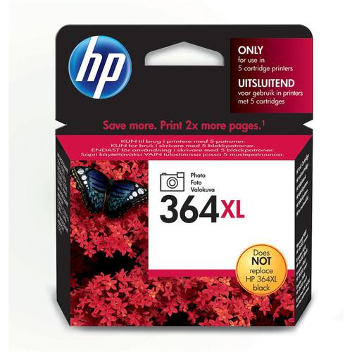 Hewlett Packard [HP] 364XL Inkjet Cartridge High Yield Page Life 290 photos 6ml Photo Black Ref CB322EE