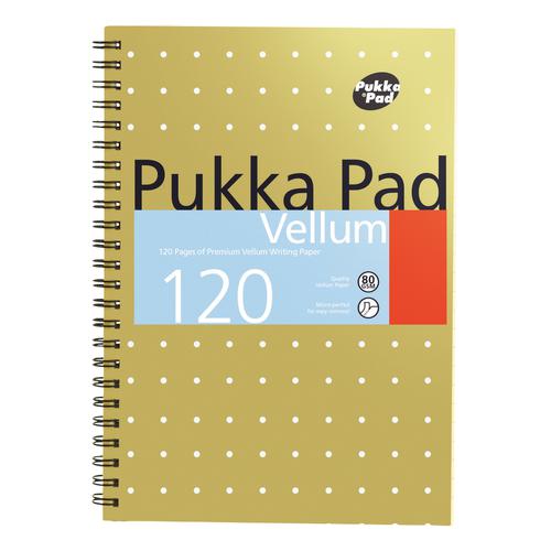 Pukka+Pad+Vellum+Notebook+Wirebound+80gsm+Ruled+Perforated+120pp+A5+Ref+VJM%2F2+%5BPack+3%5D