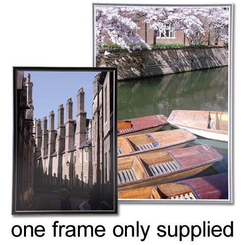 5+Star+Facilities+Snap+Photo+Frame+with+Non-glass+Polystyrene+Front+Back-loading+A4+297x210mm+Silver