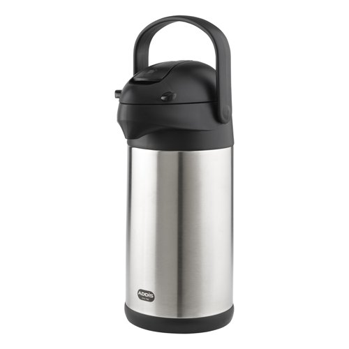 Addis Pump Pot Vacuum Jug 8 Hour Heat Retainer 3 Litre Capacity Stainless Steel Ref 517465