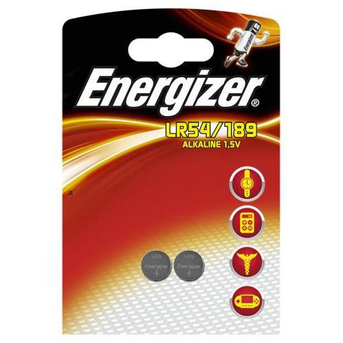 Energizer Alkaline LR54 Button Cell Battery 1.5V Ref LR54 189 PIP2 [Pack 2]
