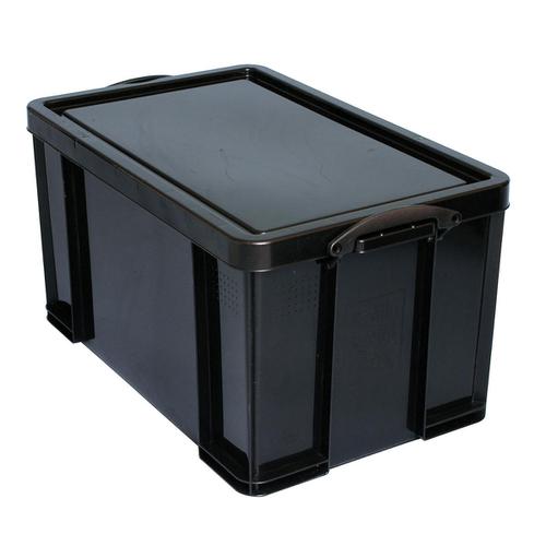 Really+Useful+Storage+Box+Plastic+Recycled+Robust+Stackable+84+Litre+W444xD710xH380mm+Black+Ref+84BK