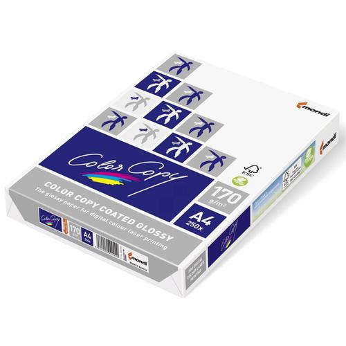 Color Copy Card Premium Coated Glossy A4 170gsm FSC White Ref CCG0170 [250 Sheets]